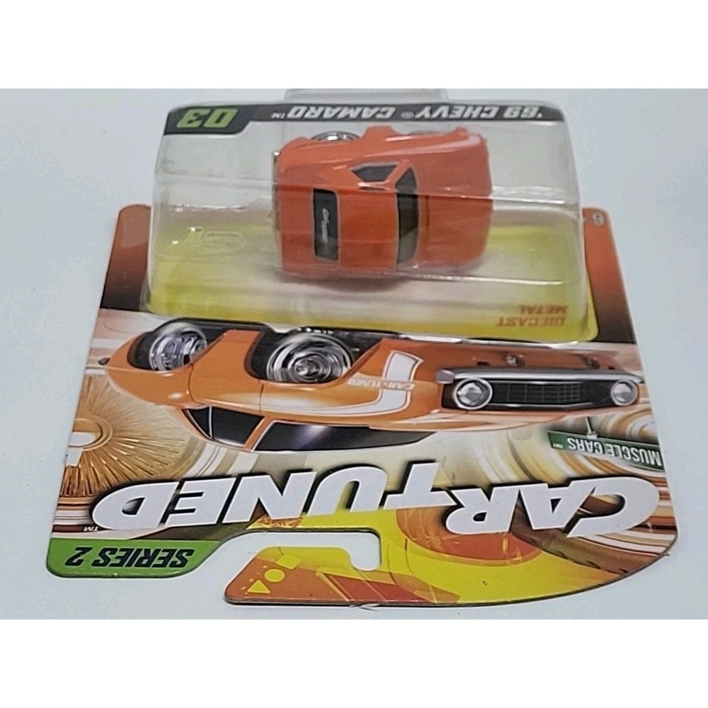New‎ 2024 MGA Car Tuned Series 2 Muscle Cars #03 '69 Chevy Camaro" Orange Toy - Picture 5 of 7